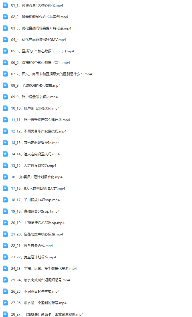 陈十亿-千川操盘手26讲2024年(价值1999元)