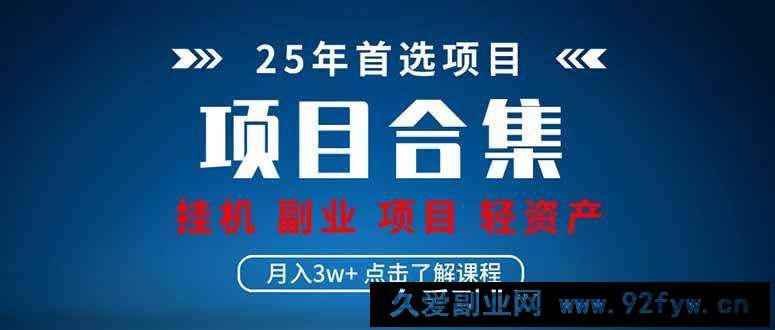 （14175期）2025 实操项目合集 挂机类型 直播类型 轻资产创业类型 课程分享各项目…