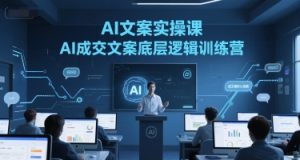 AI文案实操课，AI成交文案底层逻辑训练营-吾爱副业网