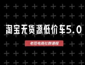 淘宝无货源2025VIP教程，​最新的淘宝无货源课程，1688代发，蓝海选品，零成本创业首选-吾爱副业网