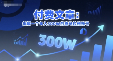 久爱副业网,网赚项目,网赚论坛博客网分享付费文章：拆解一个年入300W的喜马拉雅账号