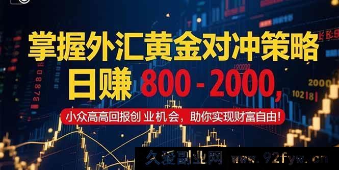图片[1]-（15198期）探秘外汇黄金对冲妙策，解锁日赚千元高回报小众创业新契机，开启财富新征程-吾爱副业网