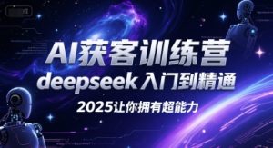 AI获客训练营，deepseek入门到精通，2025让你拥有超能力-吾爱副业网