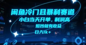 闲鱼冷门且暴利赛道，小白当天开单，利润高，照抄就有收益，日入1k+【揭秘】-吾爱副业网