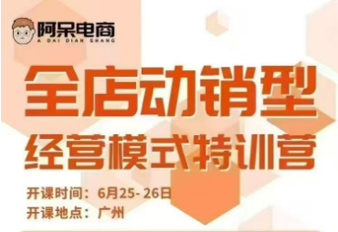 图片[1]-阿呆电商-全店动销型经营模式6月25-26日广州线下课(价值9800元)_-吾爱副业网