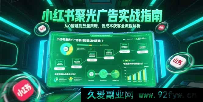 图片[1]-（15248期）小红书聚光广告进阶秘籍：零基础起盘到高效放量，低成本揽客全程剖析-吾爱副业网