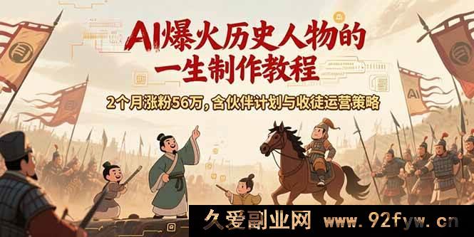 图片[1]-（15336期）揭秘AI历史人物赛道，2个月吸粉56万的伙伴与收徒运营策略课-吾爱副业网