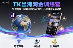 TK出海淘金训练营，助你快速掌握TikTok运营与AI创作，开启出海变现之路-吾爱副业网