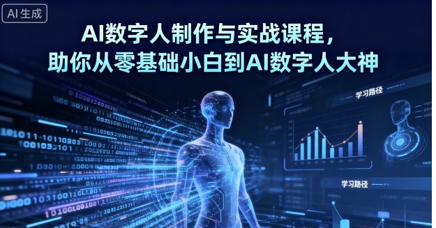久爱副业网,网赚项目,网赚论坛博客网分享AI数字人制作与实战课程，助你从零基础小白到AI数字人大神