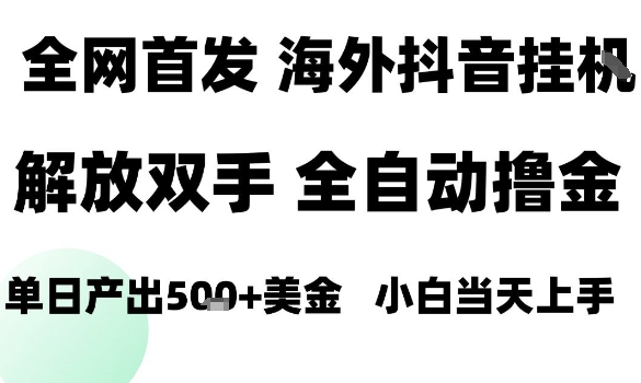 久爱副业网,网赚项目,网赚论坛博客网分享海外抖音无人直播，单日产出1.5k+，长期稳定，新手可玩，无脑操作【揭秘】
