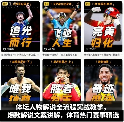 久爱副业网,网赚项目,网赚论坛博客网分享体坛人物解说全流程实战教学,爆款解说文案讲解,体育热门赛事精选