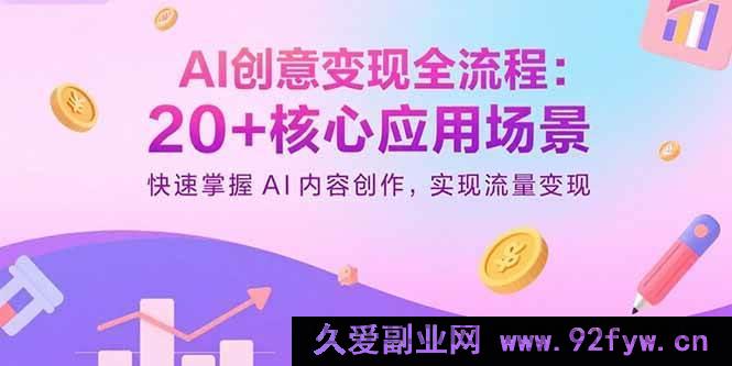 图片[1]-（15915期）解锁AI变现秘籍：20+场景攻略，极速开启内容创作流量变现之路-吾爱副业网