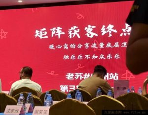 众乐乐老苏矩阵获客-8月15-16号线下课(价值2980元)_-吾爱副业网