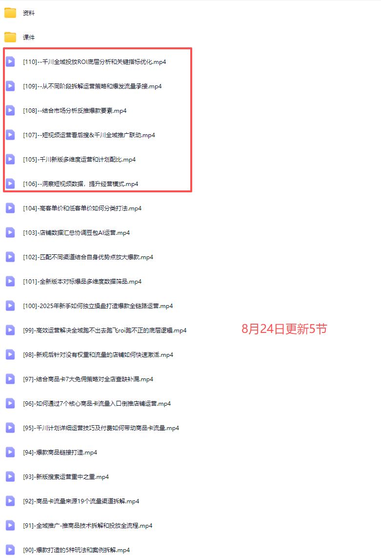 图片[3]-蓝孤电商-抖音商城运营课程2025年8月24完整版110节(价值980元)_-吾爱副业网