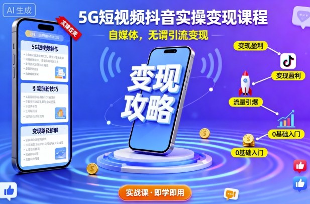 久爱副业网,网赚项目,网赚论坛博客网分享5G短视频抖音实操变现课程,自媒体,无谓引流变现