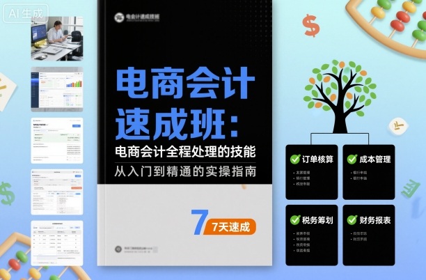 久爱副业网,网赚项目,网赚论坛博客网分享电商会计速成班，电商会计全程处理的技能