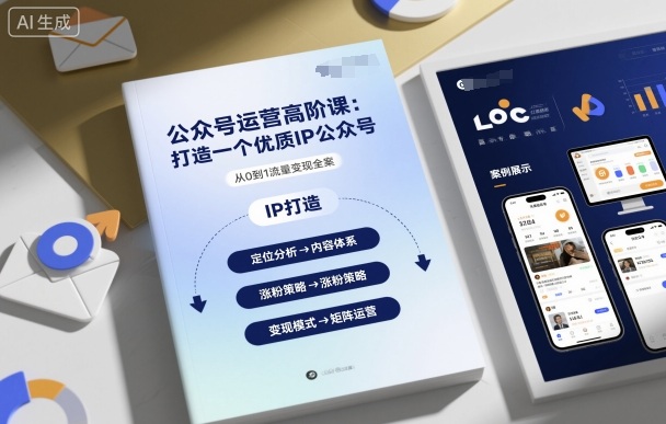 久爱副业网,网赚项目,网赚论坛博客网分享公众号运营高阶课,打造一个优质IP公众号