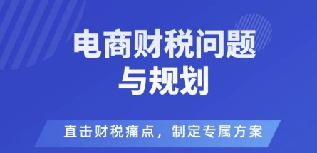 久爱副业网,网赚项目,网赚论坛博客网分享电商企业财税风险与规避，直击财税痛点，制定专属方案