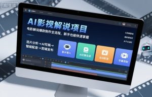 AI影视解说项目，电影解说爆款制作全流程，新手也能快速掌握-吾爱副业网