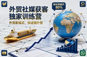 外贸社媒获客独家训练营,外贸新模式,快速做外贸-吾爱副业网