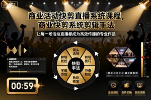 商业活动快剪直播系统课程,商业快剪系统剪辑手法-吾爱副业网
