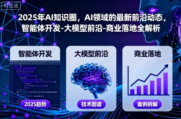 久爱副业网,网赚项目,网赚论坛博客网分享2025年AI知识圈,AI领域的最新前沿动态,智能体开发-大模型前沿-商业落地全解析