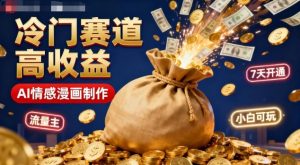 公众号冷门赛道，用AI做情感漫画，7天开通流量主，操作简单，小白可玩-吾爱副业网