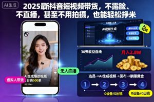 2025最新抖音短视频带货，不露脸、不直播，甚至不用拍摄，也能轻松挣米-吾爱副业网