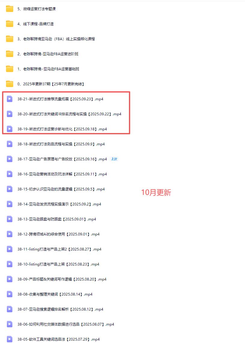 图片[2]-老陈聊跨境-25年亚马逊实操通关训练营38期10月一手更新(价值15999元)_-吾爱副业网
