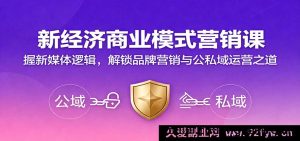 数字时代商业思维实战课:玩转新媒体玩法,精通品牌营销与公私域运营秘诀-吾爱副业网