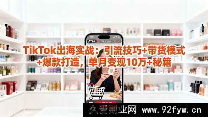 图片[1]-（16358期）「TikTok出海攻略」引流新招+带货门道+爆款塑造，月入十万+的实操秘籍-吾爱副业网