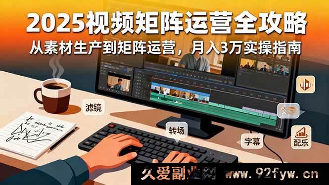 图片[1]-（16333期）2025短视频矩阵运营秘籍：素材产出到矩阵运营，月赚三万实战攻略-吾爱副业网
