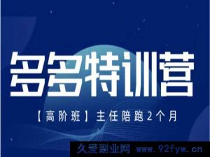 纪主任-10月新版多多特训营2025年10月24日更新(价值5288元)_-吾爱副业网