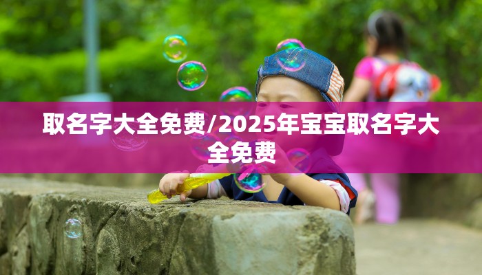 取名字大全免费/2025年宝宝取名字大全免费