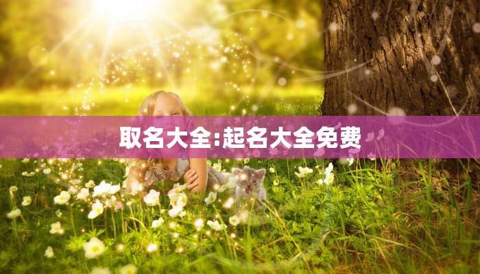取名大全:起名大全免费