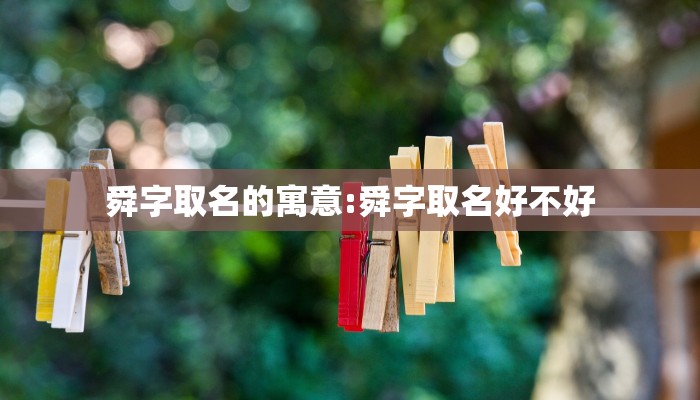 舜字取名的寓意:舜字取名好不好