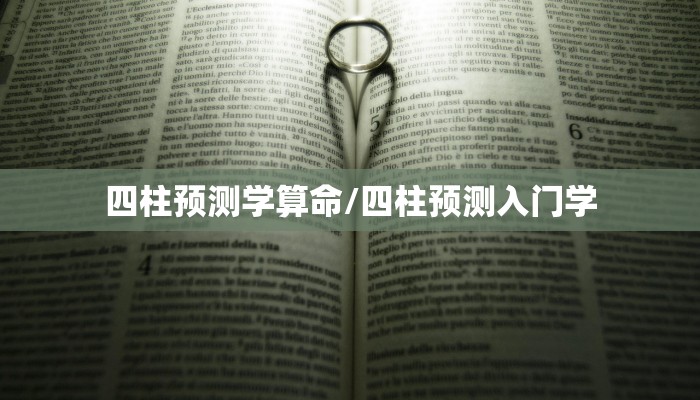 四柱预测学算命/四柱预测入门学