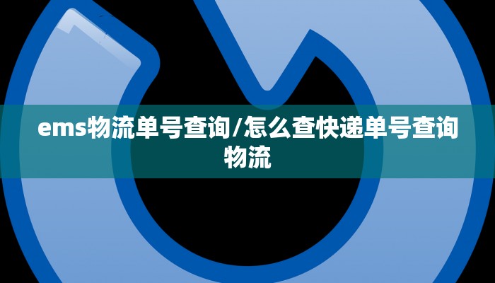 ems物流单号查询/怎么查快递单号查询物流
